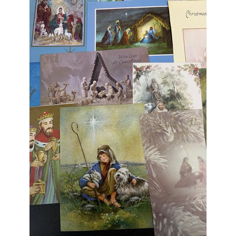 Vintage Christmas Cards Fronts ONLY for Scrapbooking Crafts Decoupage Lot of 50+